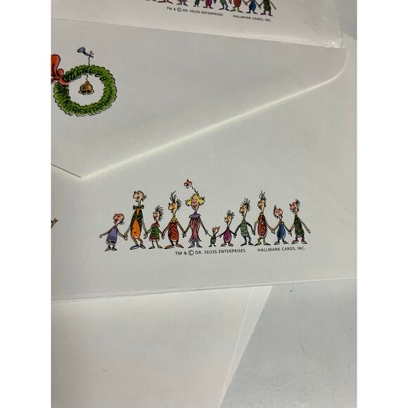 Vintage Hallmark Dr. Seuss Grinch Designed Envelopes 25+ Pack Sealed Christmas - Picture 3 of 6